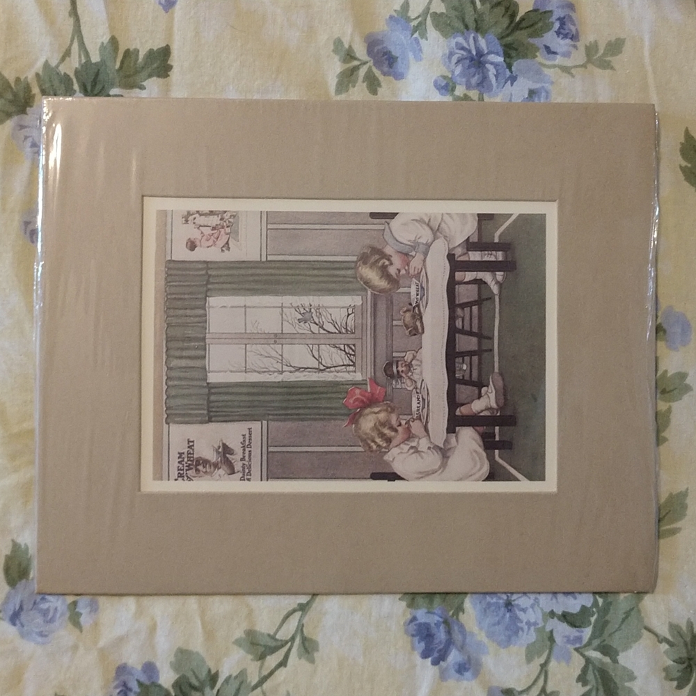 NEW Portal Publications Saying Grace Early Cream of Wheat Litho Advertisement Ad